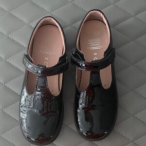 Geox Shiny Black Kids Dress Shoes